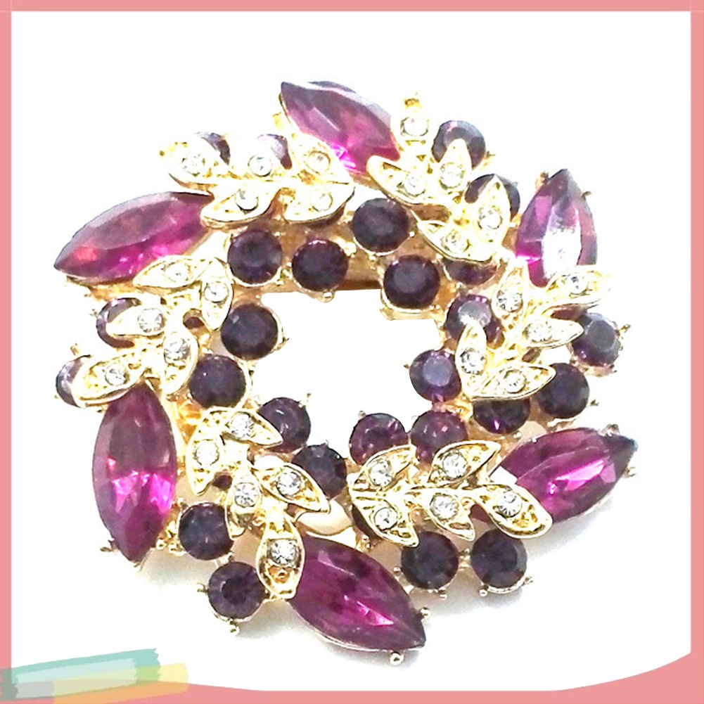 Ghim Cài Áo Hình Bó Hoa Đính Đá Nhân Tạo Thời Trang Cho Nữ