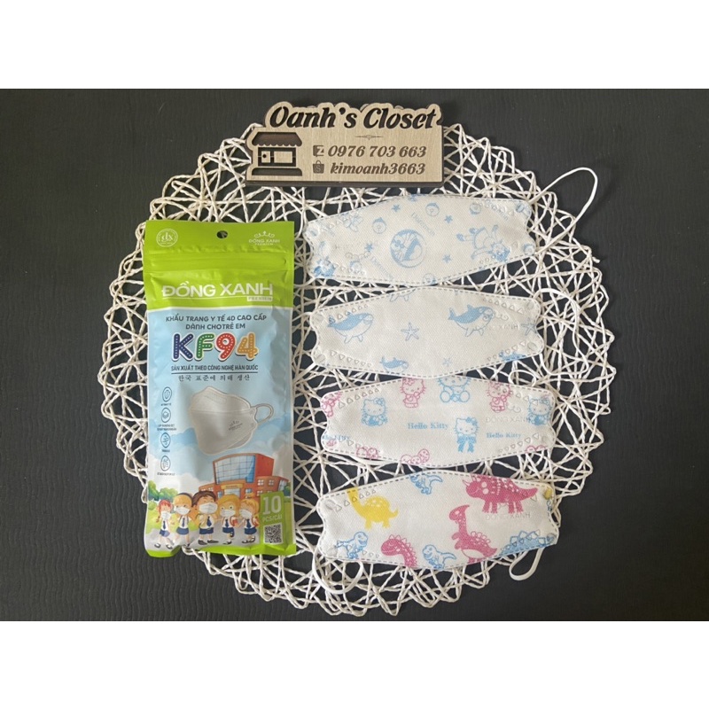 Khẩu trang KF94 trẻ em Đồng Xanh