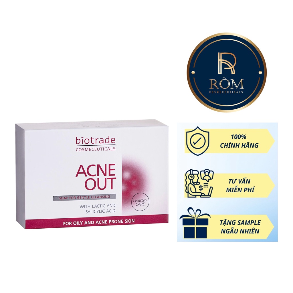 Xà phòng giảm mụn lưng, ngực, body BIOTRADE ACNAUT SOAP 100g