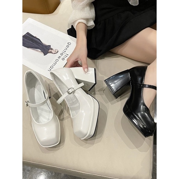 (bigsize) - Cao gót MJ dây mảnh 2 màu( hình thật)