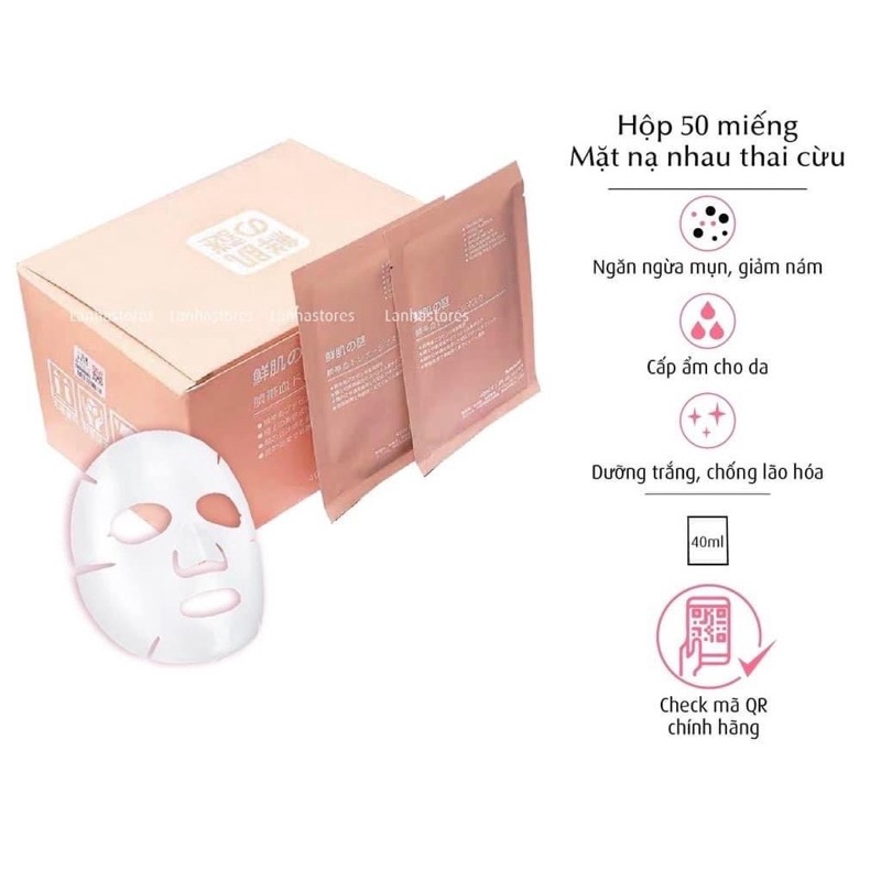 Mặt Nạ Nhau Thai Cừu Hộp 50 Miếng