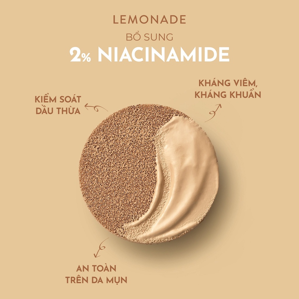 Combo Lemonade Phấn nước siêu kiềm dầu Supermatte Cushion 15g và Kem che khuyết điểm Matte Addict Concealer 3g