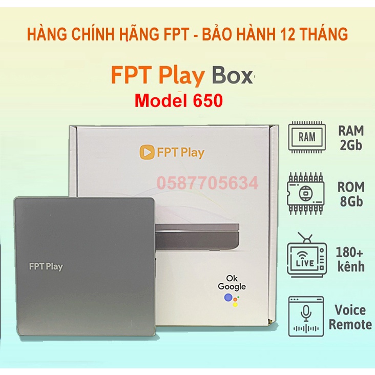 FPT Play Box 2022 Model 650 - Android TV 11 - Điều Khiển Bằng Giọng Nói