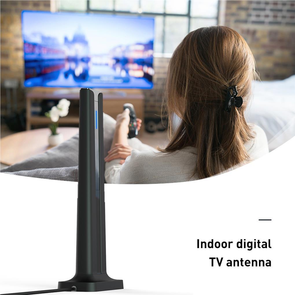 Ăng Ten TV Kỹ Thuật Số Màu Đen Phạm Vi 50 Đến 80 Dặm