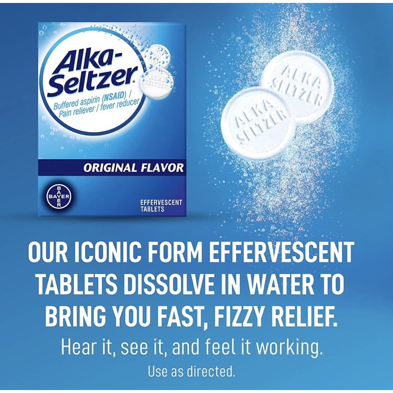 Viên sủi Alka Seltzer Orginal Flavor của Mỹ