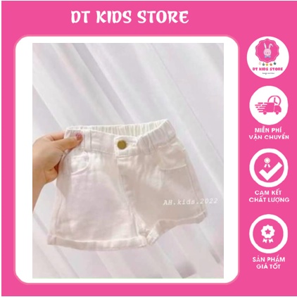 Quần Sooc Kaki Bé Gái Cho Bé Kiểu Dáng Siêu Xinh,Chất Cực Mềm,Mát, Size Từ 8-20kg