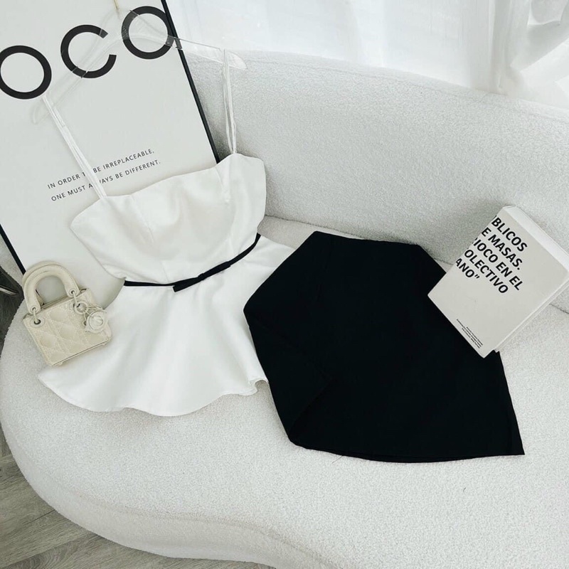 SET 2S PELUM TRẮNG XOÈ + CV ĐEN