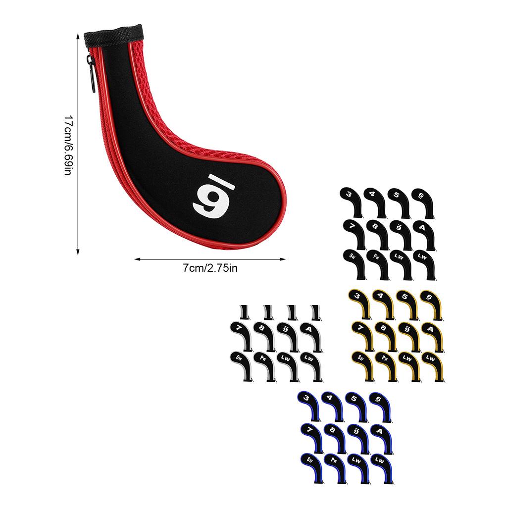 Bộ 12 Vỏ Bọc Bảo Vệ Đầu Gậy Đánh Golf Chống Mòn Tiện Dụng