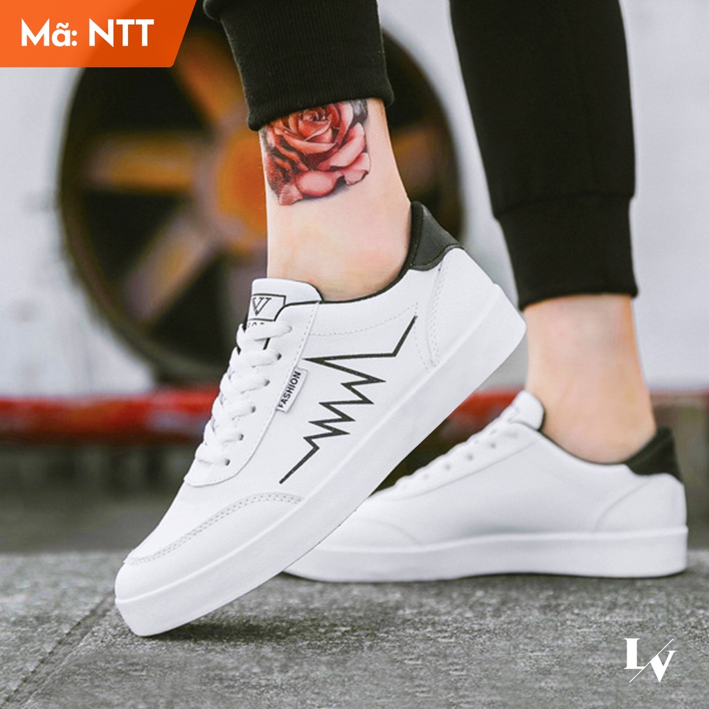 Giày Thể Thao Nam Sneaker Cao Cấp Da PU Bền Đẹp LEVI STORE Trending 2023