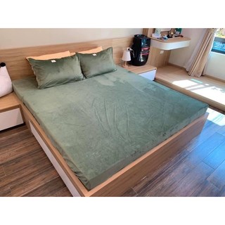 ga gối nỉ nhung sữa