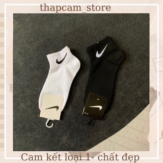 Tất nike cổ ngắn đen/trắng unisex
