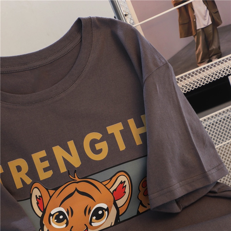 NRVP Áo thun 100% cotton tay ngắn dáng rộng thời trang dành cho nữ