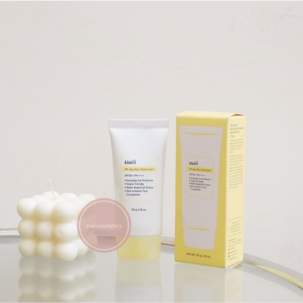 Kem chống nắng  Klairs All day Airy sunscreen SPF50+ PA++++ 50ml