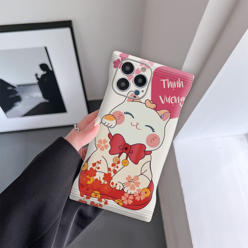 Ốp lưng iphone vỏ kẹo Mèo Thần Tài 6/6plus/6s/6splus/7/7plus/8/8plus/x/xr/xs/11/12/13/14/pro/max/plus/promax - ORIO
