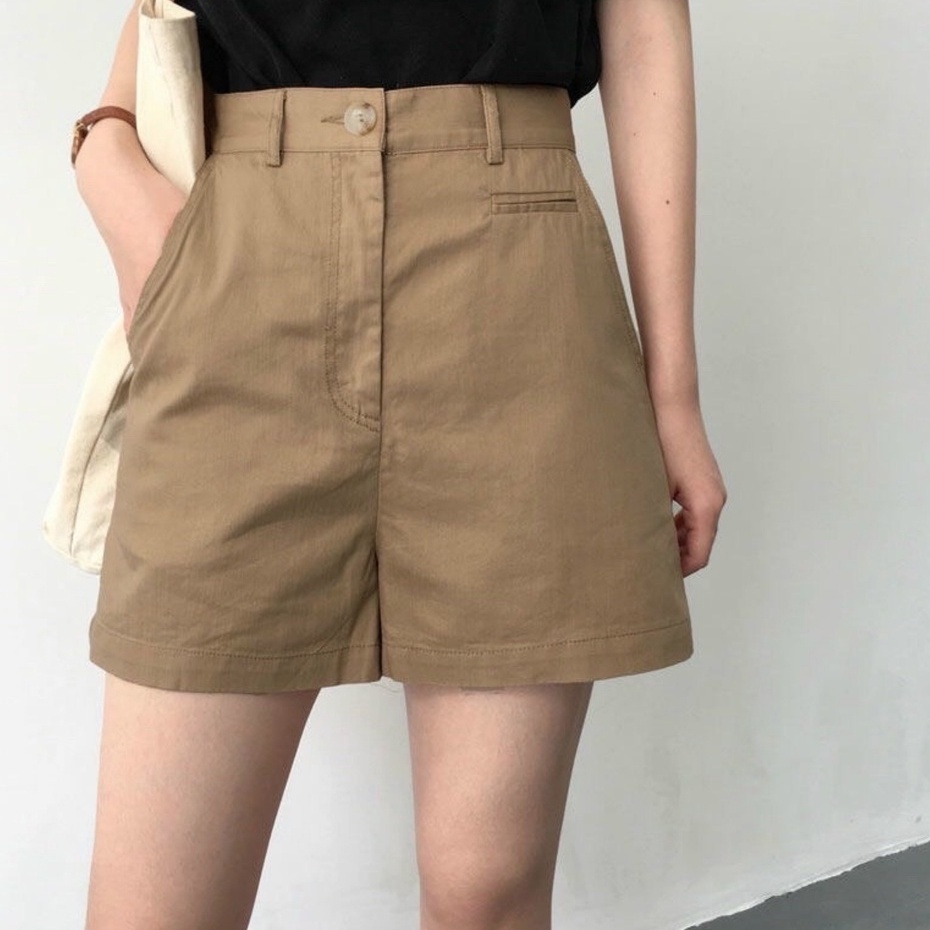 Quần Short Nữ KaKi Lưng Cao Túi Mổ Ulzzang Phong Cách Hàn Quốc Siêu Đẹp, quần sooc đùi nữ T268 | BigBuy360 - bigbuy360.vn