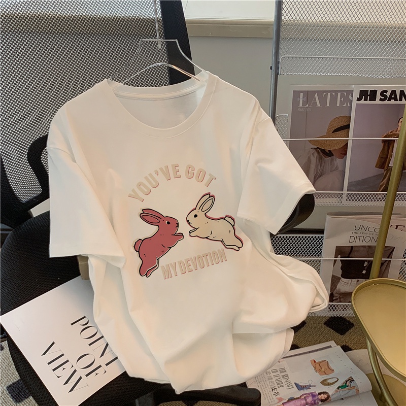 NRVP Áo Thun 100% Cotton Tay Ngắn Dáng Rộng