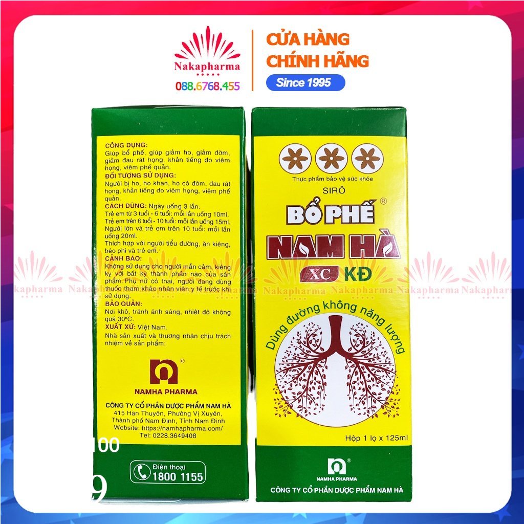 Siro Bổ Phế Nam Hà XC KĐ – Giúp bổ phổi, giảm ho, long đờm, tăng đề kháng hô hấp - Bổ Phế Chỉ Khái Lộ mới