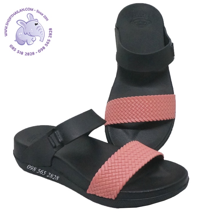 Dép nhựa đế xuồng thấp Thái Lan Moniga 7.7, đế cao 4cm, nhựa mềm, êm, đế chống trượt tốt. Size :5-8