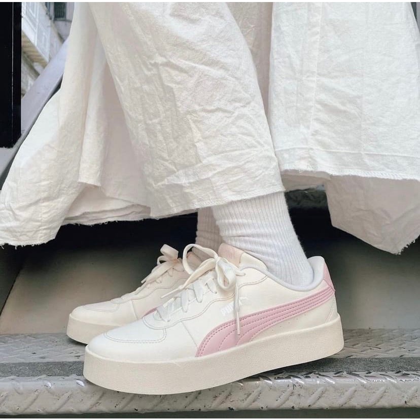 Giày Sneaker Puma Skye Peachskin🔴FREESHIP🔴Giày Thể Thao Nữ Puma Skye White Pink Chính Hãng Tăng Chiều Cao