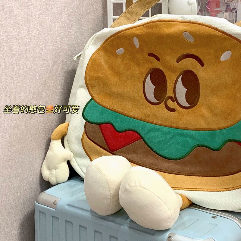 Túi Đeo Vai Cỡ Lớn Bằng Vải Canvas Thiết Kế Dễ Thương Sáng Tạo