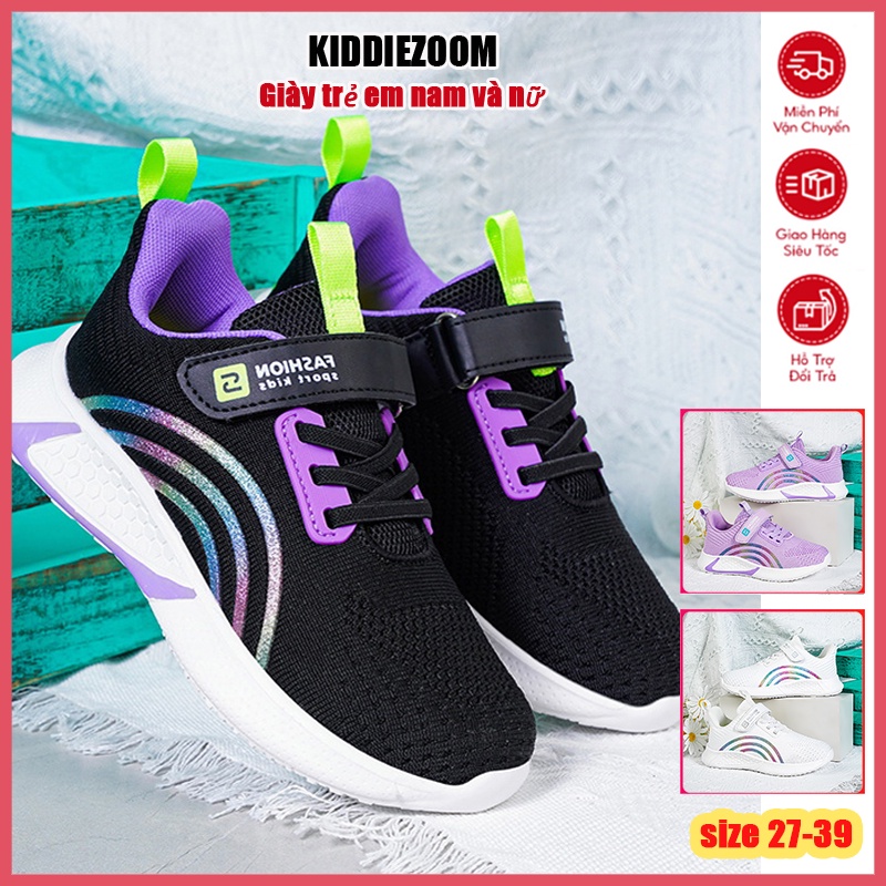 Giày Thể Thao Thoải Mái Có Đèn 4 Màu Cho Bé Gái 5-15 Tuổi Size 27-39