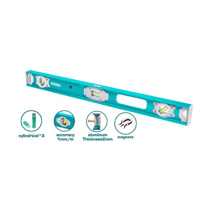 ĐỒ NGHỀ TOTAL Thước thủy (kèm theo nam châm hút) 60CM TMT26026