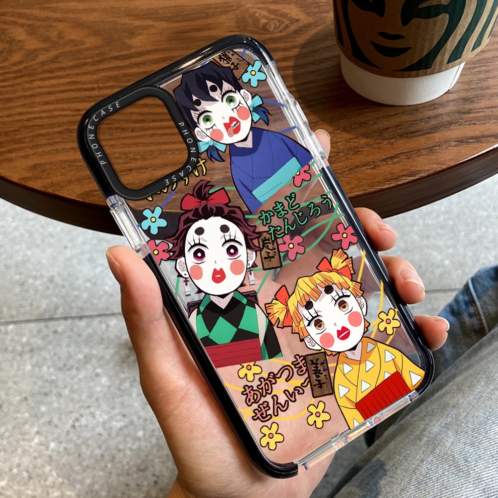 Ốp Điện Thoại Silicon Dày Mềm Hình Demon Slayer Nhiều Màu Cho iPhone 14 Pro Max 13Pro 12 11