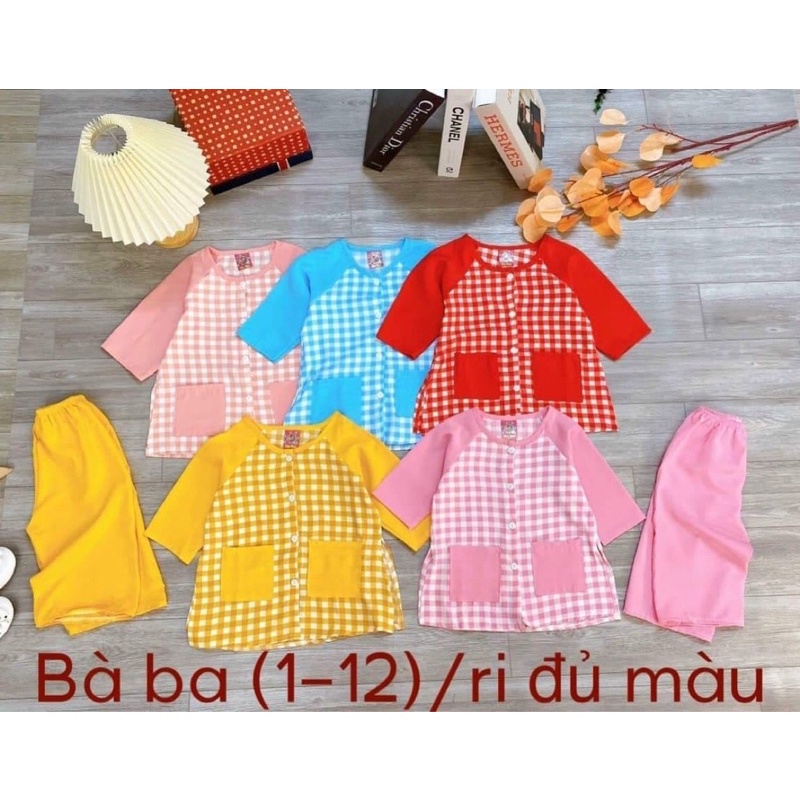 Bộ lụa bà ba bé gái