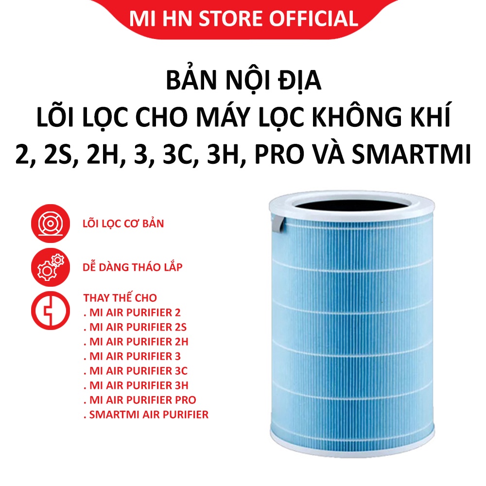 Lõi lọc không khí HEPA thay thế cho các máy lọc không khí Xiaomi Air Purifier 2, 2S, 2H, 3, 3C, 3H, Pro và Smartmi