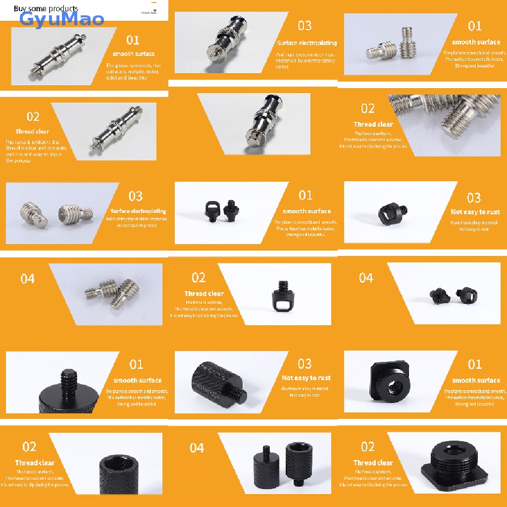 Ốc Vít 1 / 4 Inch 1 / 4 "D Ring / 5 / 8-27 Sang 1 / 4 3 / 8 Vít / 1 / 4-20 Chuyên Dụng Dành Cho Giá Đỡ Ba Chân Camera HDY