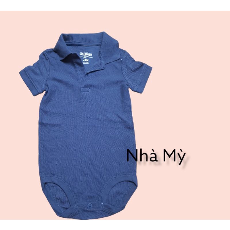 (3-24M) Bodysuit polo chất cá sấu hàng xuất dư Hãng OSHKOSH
