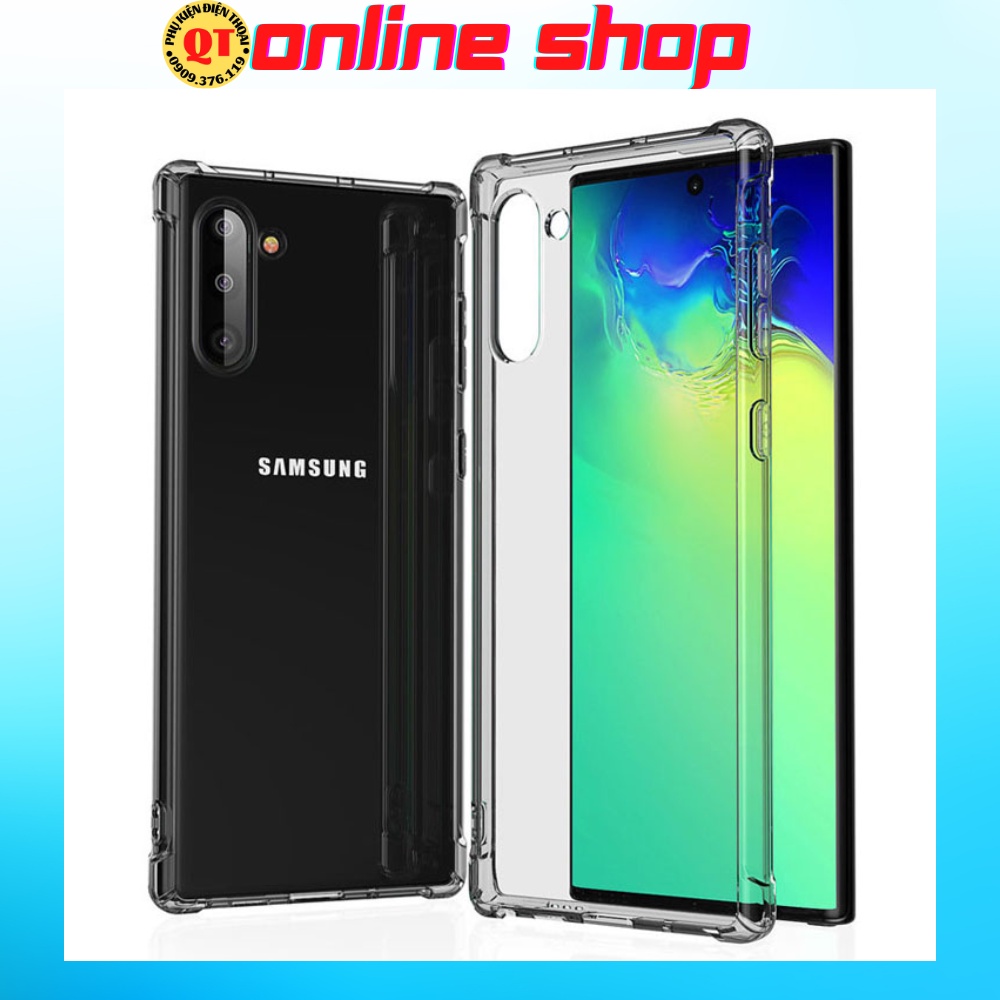 Ốp lưng samsung NOTE 10 PLUS,trong suốt có gù chống sốc-phụ kiện online shop