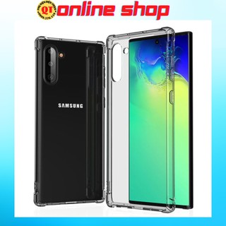 Ốp lưng samsung NOTE 10 PLUS,trong suốt có gù chống sốc-phụ kiện online shop
