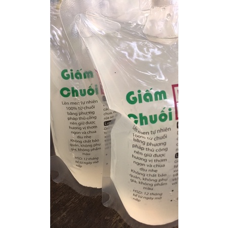 Dấm chuối thủ công lên men tự nhiên có giấm cái