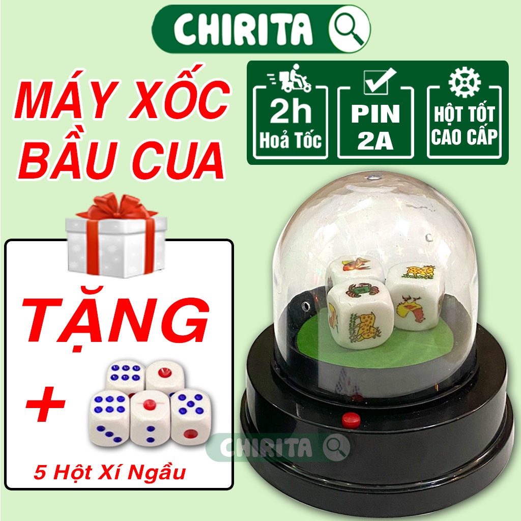 Bộ Bầu Cua HỘT LỚN - Bộ Lắc Bầu Cua Tôm Cá , Boardgame Đồ Chơi Trẻ Em CHIRITA