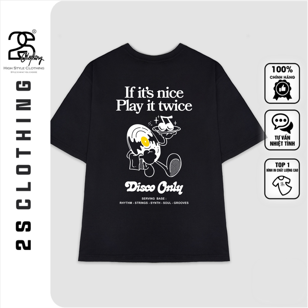 Áo Thun Tay Lỡ 2s Clothing Áo Phông Disco Only Nam Nữ Cotton Oversize Form Rộng Giá Rẻ In Hình Dễ Thương BL2005