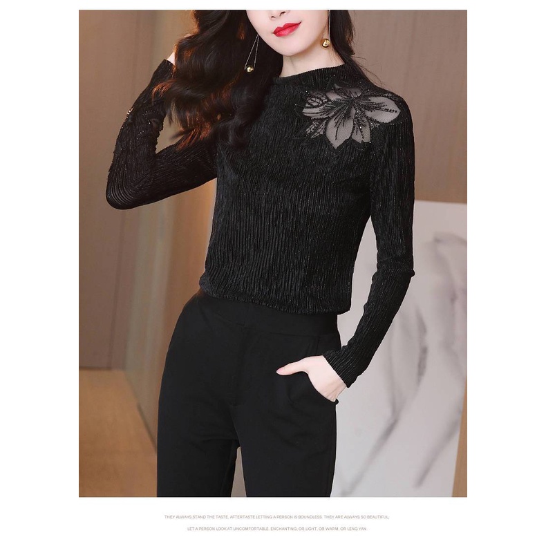 Áo Thun Cao Cổ Dài Tay Phong Cách Thu Đông Mới 2022