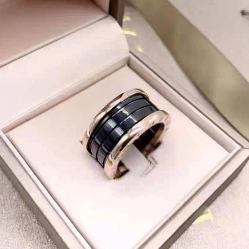 BVLGARI Nhẫn Đeo Tay Ba Vòng Bằng Gốm Cá Tính Thời Trang Nhật Bản Và Hàn Quốc Dành Cho Nam Nữ