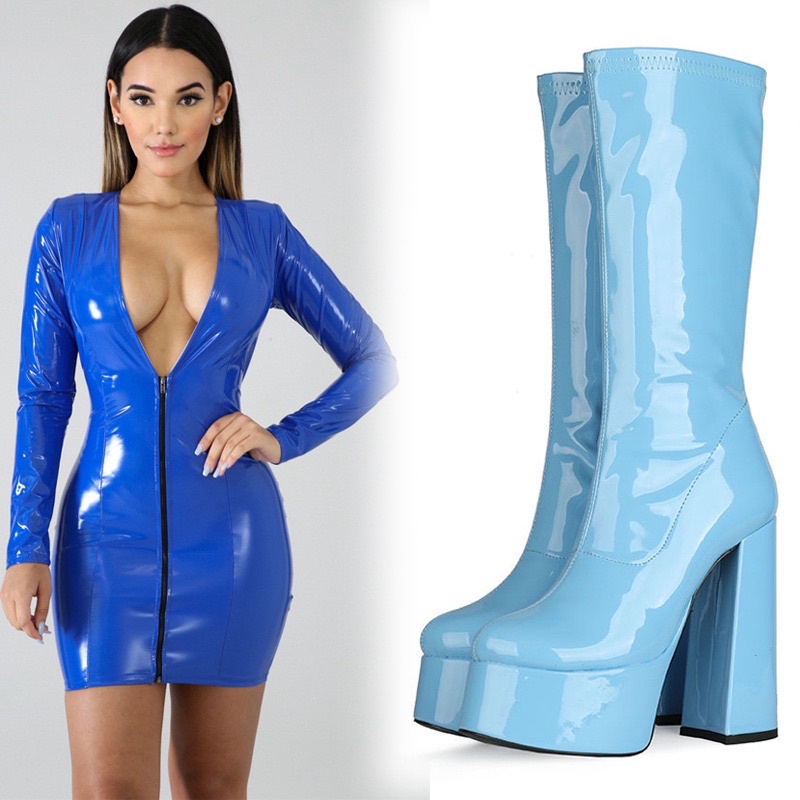 SẴN TRẮNG36 BOOTS DƯỚI GỐI 13CM DA BÓNG CECE.STORE B7M