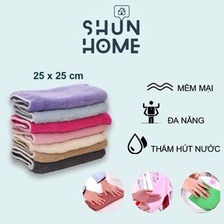 Khăn lau bếp, khăn đa năng 25 x 25cm mềm mại siêu thấm shunhome nb-klb