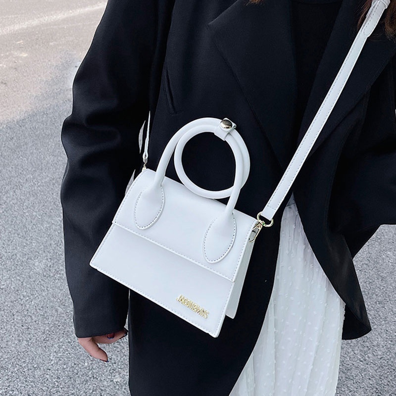 MISCHA Túi Xách Da PU Màu Trơn Phong Cách Phương Tây Thời Trang Cho Nữ