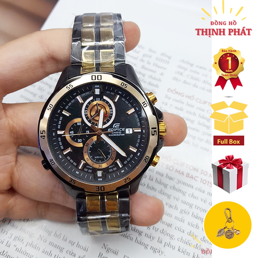 Đồng Hồ Nam CASIO Edifice 6 Kim Thể Thao - Dây Thép Không Gỉ Chống Nước - Cá Tính Năng Động