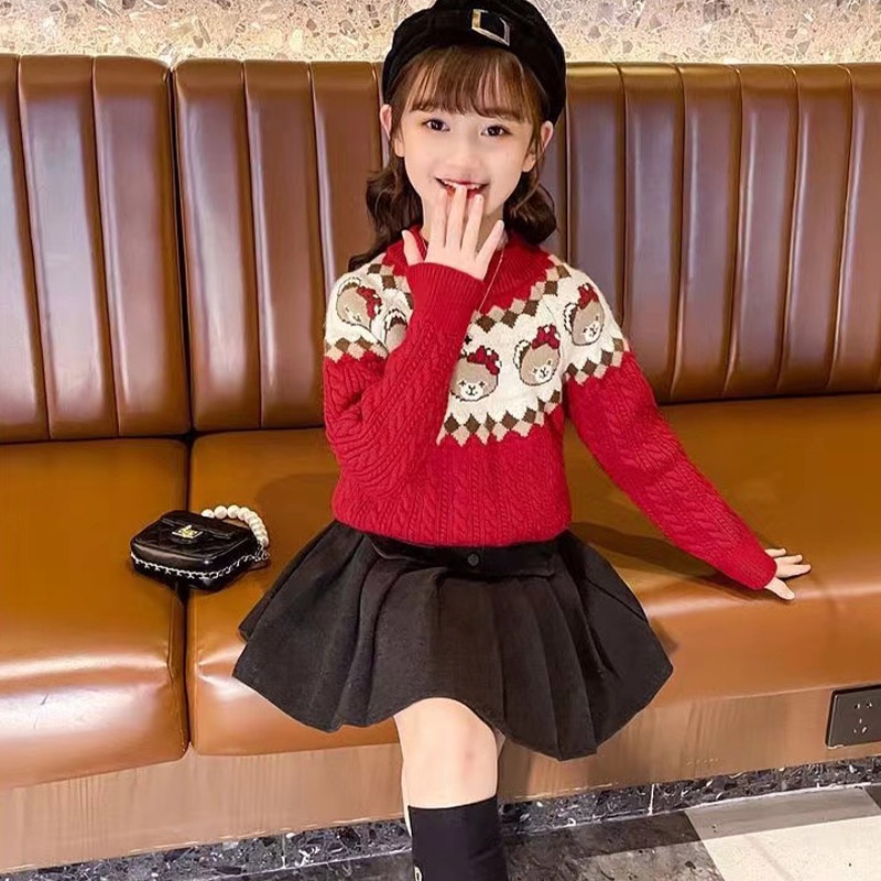 Áo sweater IQ ANGEL dệt kim thời trang cho bé trai/ bé gái