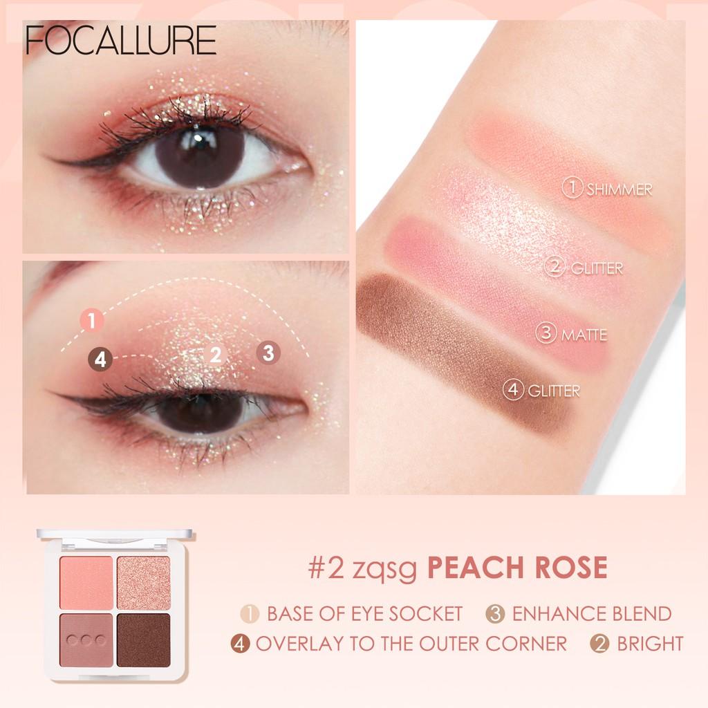 FA177 Bảng Phấn Mắt Focallure 4.8g Nhiều Màu Nhũ Lì Sắc Tố Cao