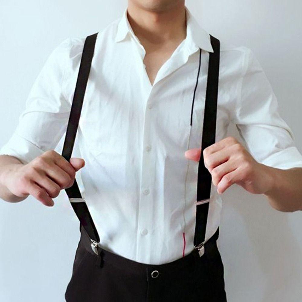 Dây Đai Kẹp Quần Yếm Màu Trơn Phong Cách Vintage Dành Cho Nam Nữ