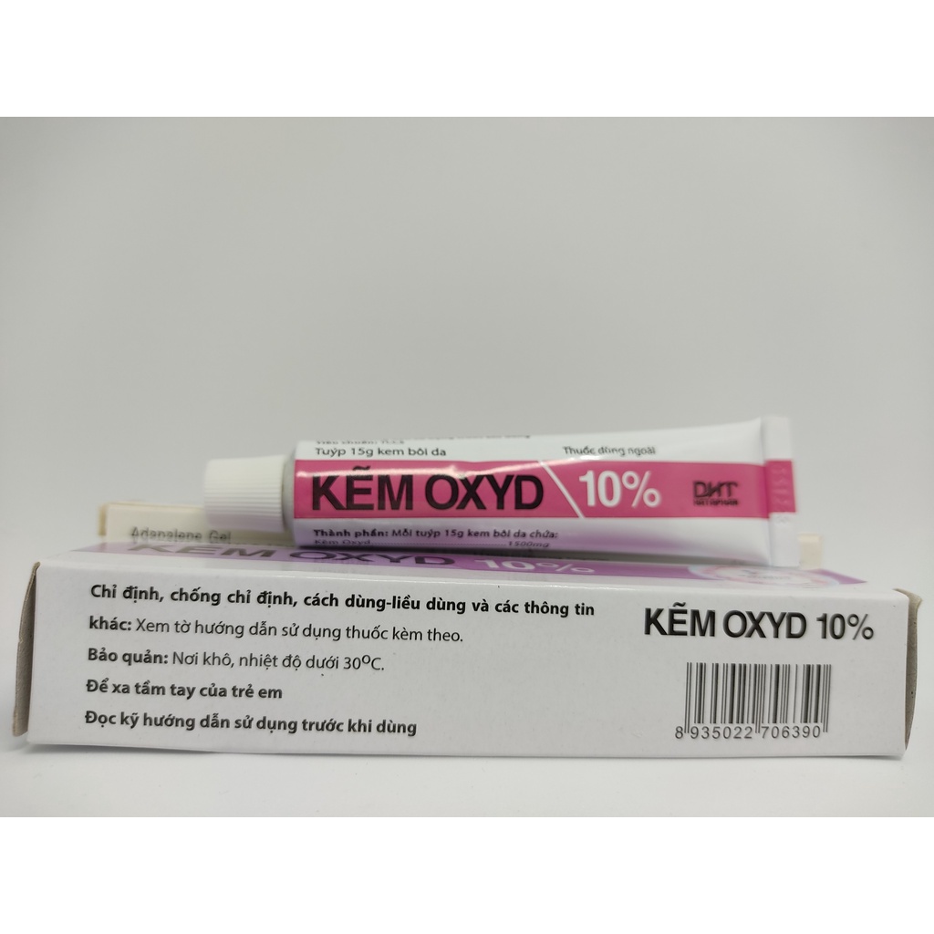 Kem Kẽm Oxyd 10% DHT tuýp 15 gram