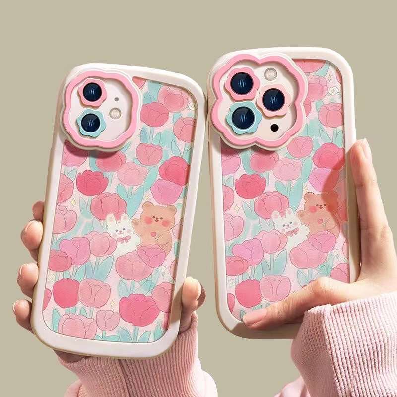 Ốp iphone 6/6s/6plus/6splus/7/8/7plus/8plus/x/x/xsmax Cam hoa in hình bông hoa, trái tim, vịt duck siêu cute, dễ thương