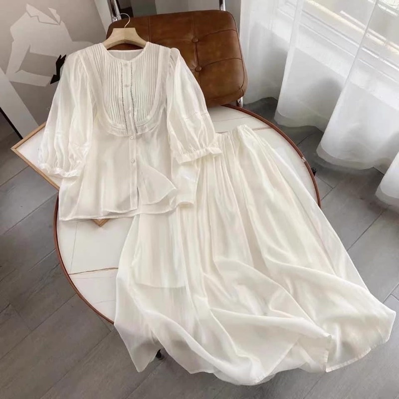 Set váy tơ Hàn Quốc size S/M new