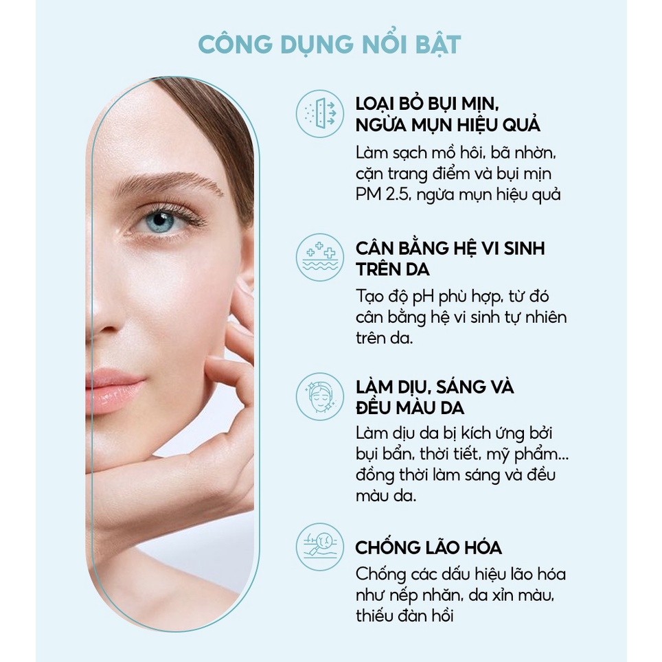 Sữa rửa mặt loại bỏ bụi mịn, sạch sâu, ngừa mụn, sáng da Rejuvaskin Anti-Pollution 10ml