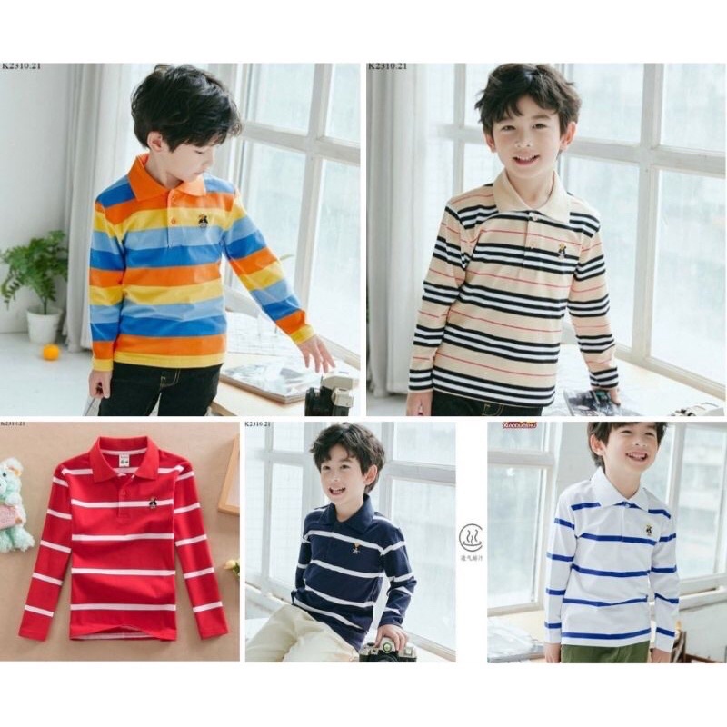 Áo Polo Dài Tay Size Đại Cho Bé Đến 50kg Hàng QC Chất Đẹp